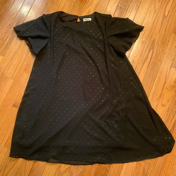 Show Me Your Mumu Dress-black Polka Dot-shear- XS - Picture 1 of 3